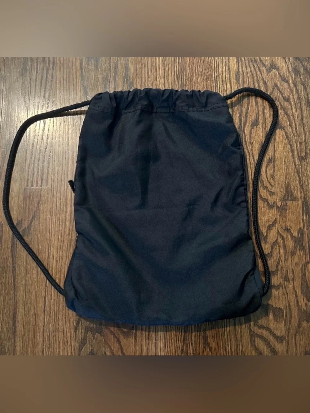 Y2K Jordan Black Drawstring Backpack with Red Stripes